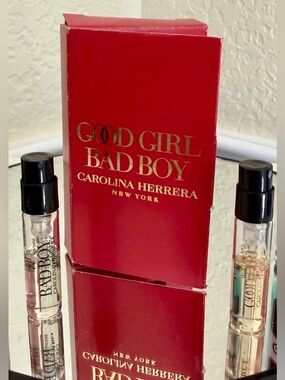 Carolina Herrera God Girl Bad Boy Sample - Red & Gold Accents